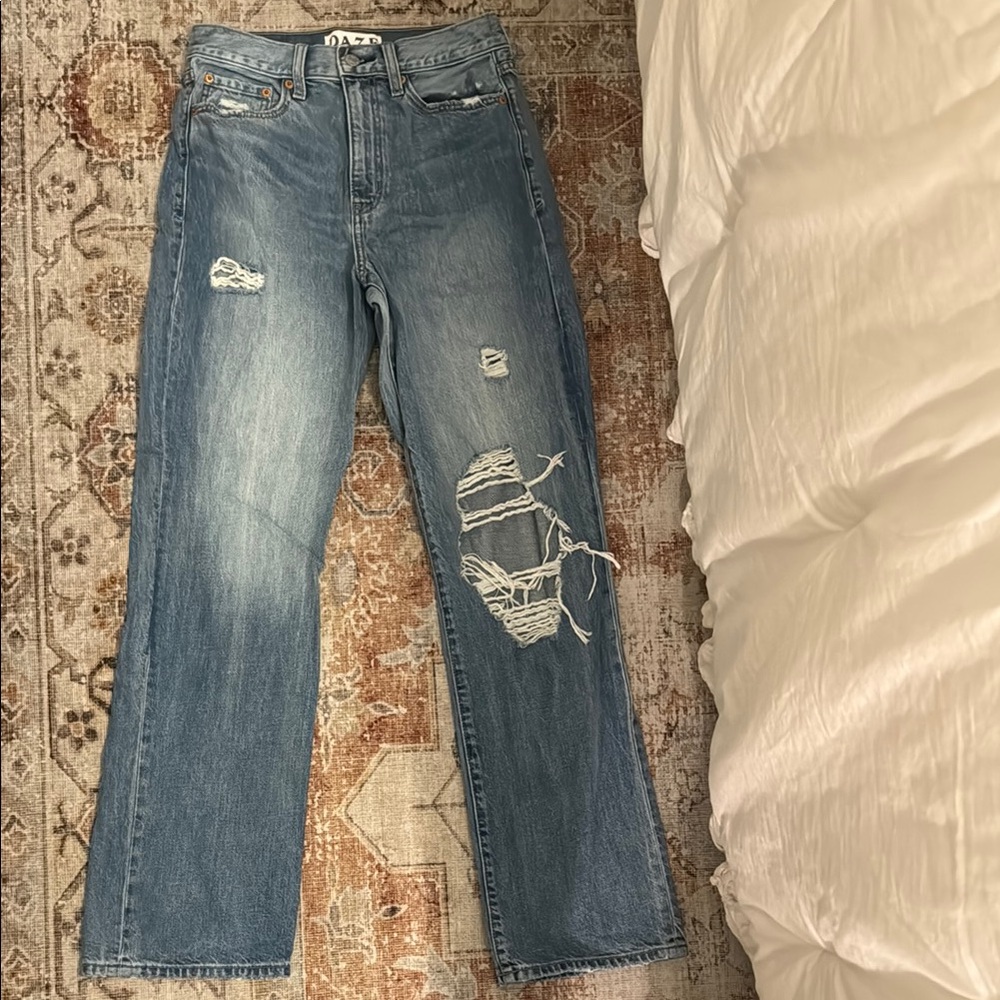 Distressed jeans